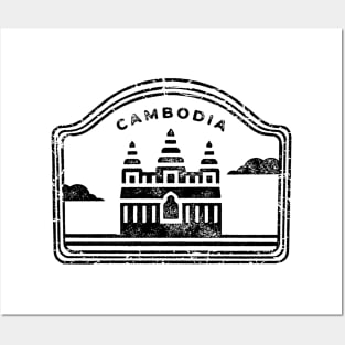 Cambodia - Black print Posters and Art
